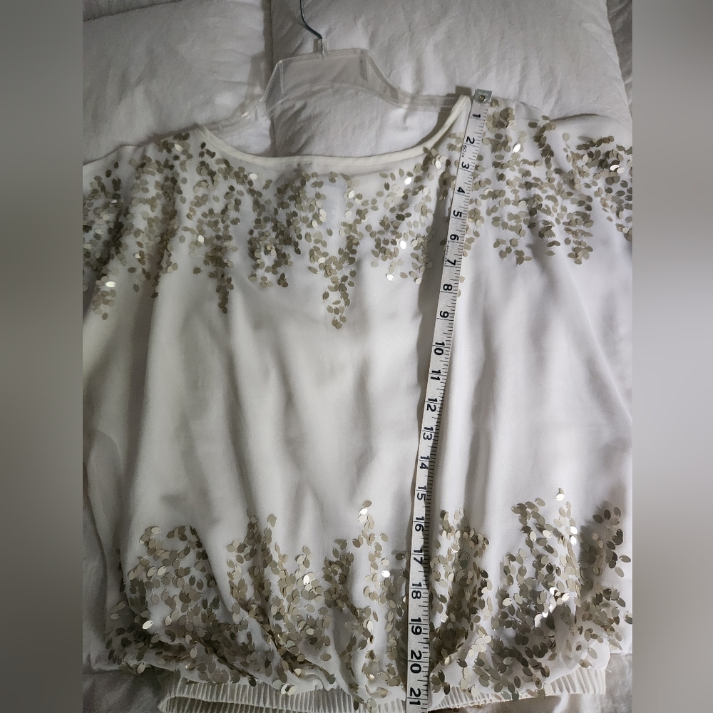 Cache Top Size Xsmall Sequins White - Picture 8 of 8